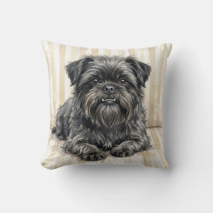 Wasserfarben-Affenpinscher-Hund-Wurfkissen Kissen