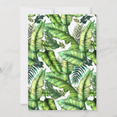 Wasserfarben Aloha Tropical Summer Beach Hochzeit Einladung (Rückseite)