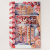Wasserfarben Altstadt Cookie Shop Puzzle (Vertikal)