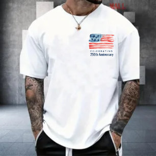Wasserfarben-Amerika-Flagge 4. Juli 250. Jubiläum T-Shirt