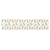 Wasserfarben Ananas Muster auf Weiß Kurzer Tischläufer (Horizontal)