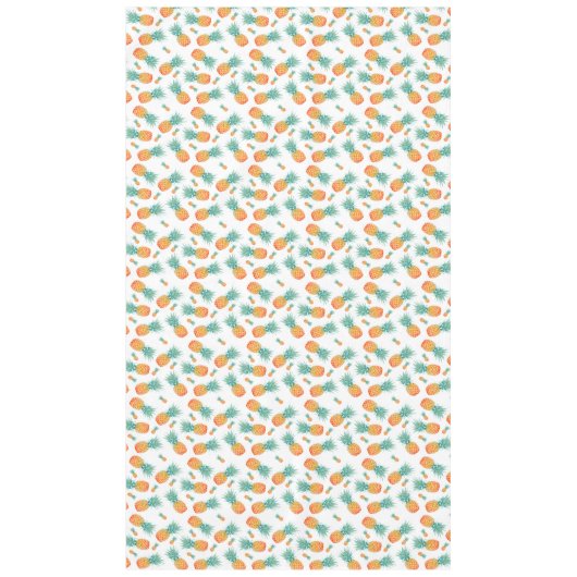 Wasserfarben Ananas Muster auf Weiß Tischdecke (Vorderseite)
