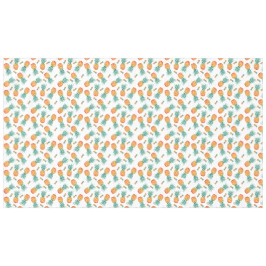 Wasserfarben Ananas Muster auf Weiß Tischdecke (Vorderseite (Horizontal))