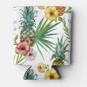 Wasserfarben-Ananas-Muster zum tropischen Hawaii-T Dosenkühler (Vorderseite)