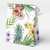 Wasserfarben-Ananas-Muster zum tropischen Hawaii-T Geschenkschachtel (Rückseite)