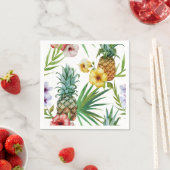 Wasserfarben-Ananas-Muster zum tropischen Hawaii-T Serviette (Beispiel)