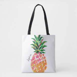 Wasserfarben-Ananas-Personalisierte-Tasche Tasche