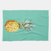 Wasserfarben Ananas Sommer Tropical Blue Geschirrtuch (Horizontal)