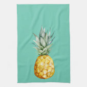 Wasserfarben Ananas Sommer Tropical Blue Geschirrtuch (Vertikal)