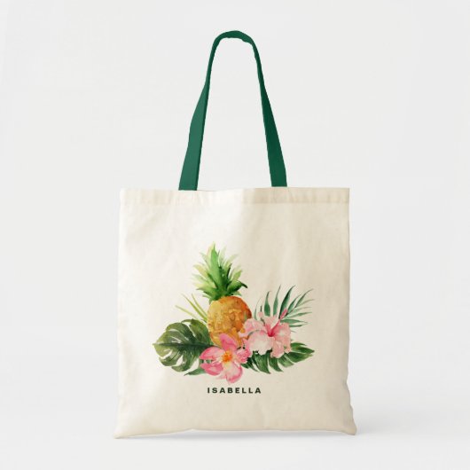 Wasserfarben Ananas Tropische Tote-Tasche Tragetasche (Vorne)
