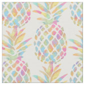 Wasserfarben Ananas tropisches Regenbogenmuster Stoff (Nahaufnahme)