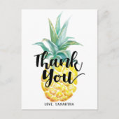 Wasserfarben Ananas Vielen Dank Postkarte (Vorderseite)