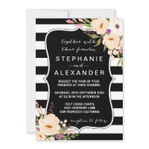 Wasserfarben Anemone Blooms Hochzeitseinladung