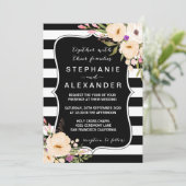 Wasserfarben Anemone Blooms Hochzeitseinladung Einladung (Stehend Vorderseite)