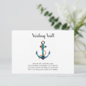 Wasserfarben-Anker für eine Hochzeit Begleitkarte (Stehend Vorderseite)