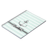 Wasserfarben-Anker für Nautische Pfefferstreifen Notizblock (Linke Seite)