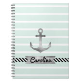 Wasserfarben-Anker für Nautische Pfefferstreifen Notizblock (Vorderseite)