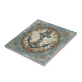 Wasserfarben-Anker, Seil & Kompassrose ID1203 Fliese (Seite)
