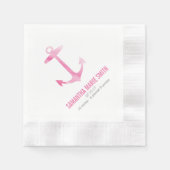 Wasserfarben-Ankerdusche und Babydusche Serviette (Vorderseite)