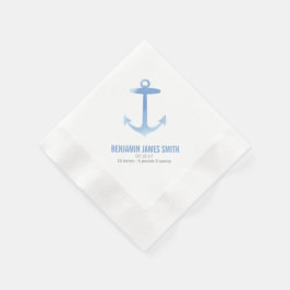 Wasserfarben-Ankerdusche und Babydusche Serviette