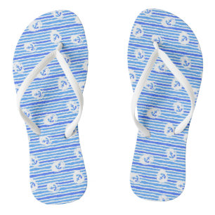 Wasserfarben-Ankermuster 1 Badesandalen