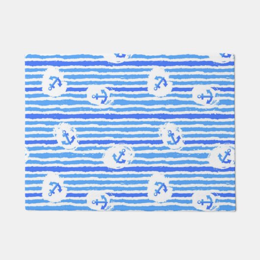 Wasserfarben-Ankermuster 1 Fußmatte (Vorderseite)