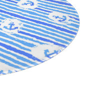 Wasserfarben-Ankermuster 1 Schneidebrett (Ecke)