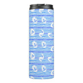 Wasserfarben-Ankermuster 1 Thermosbecher (Rückseite)