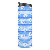 Wasserfarben-Ankermuster 1 Thermosbecher (Nach rechts gedreht)