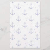 Wasserfarben-Ankermuster 2 Briefpapier (Vorderseite)