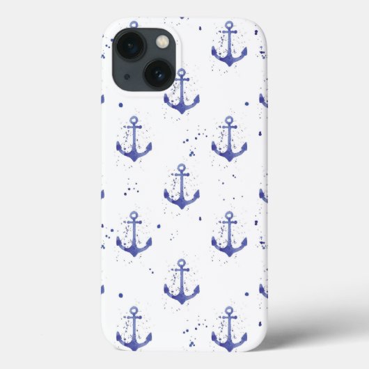 Wasserfarben-Ankermuster 2 Case-Mate iPhone Hülle (Rückseite)