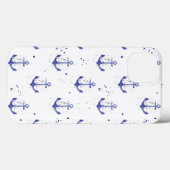 Wasserfarben-Ankermuster 2 Case-Mate iPhone Hülle (Rückseite (Horizontal))