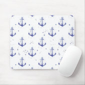Wasserfarben-Ankermuster 2 Mousepad (Mit Mouse)