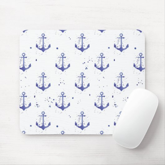 Wasserfarben-Ankermuster 2 Mousepad (Mit Mouse)