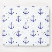 Wasserfarben-Ankermuster 2 Mousepad (Vorne)