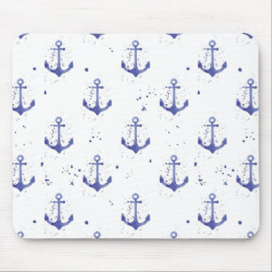 Wasserfarben-Ankermuster 2 Mousepad