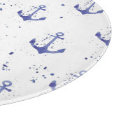 Wasserfarben-Ankermuster 2 Schneidebrett (Ecke)