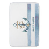 Wasserfarben, Ankerwinkel, heller Blaue Streifen Badematte (Vorderseite Vertikal)