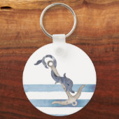 Wasserfarben, Ankerwinkel, heller Blaue Streifen Schlüsselanhänger (Rückseite)