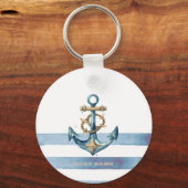 Wasserfarben, Ankerwinkel, heller Blaue Streifen Schlüsselanhänger (Vorderseite)