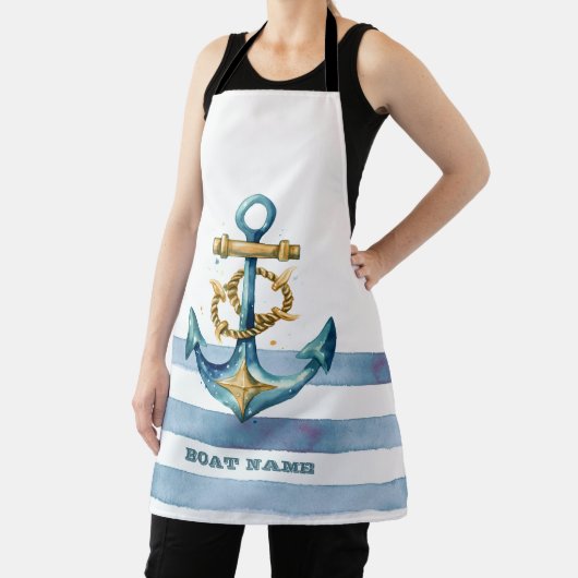 Wasserfarben, Ankerwinkel, heller Blaue Streifen Schürze (InSitu)