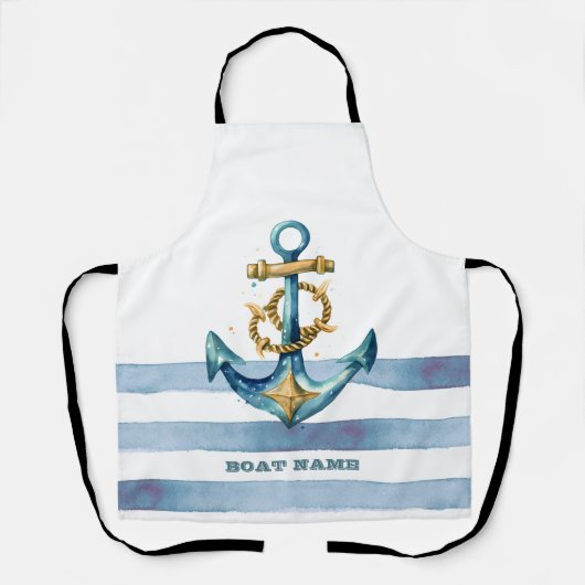 Wasserfarben, Ankerwinkel, heller Blaue Streifen Schürze (Vorderseite)