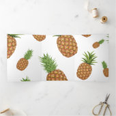 Wasserfarben-Apfelmuster 1 Dreifach Gefaltete Urlaubskarte (Innenseite)