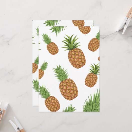 Wasserfarben-Apfelmuster 1 Karte (Vorderseite/Rückseite Beispiel)