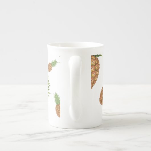 Wasserfarben-Apfelmuster 1 Porzellantasse (Rückseite)