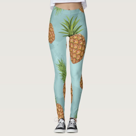 Wasserfarben-Apfelmuster 2 Leggings (Vorderseite)