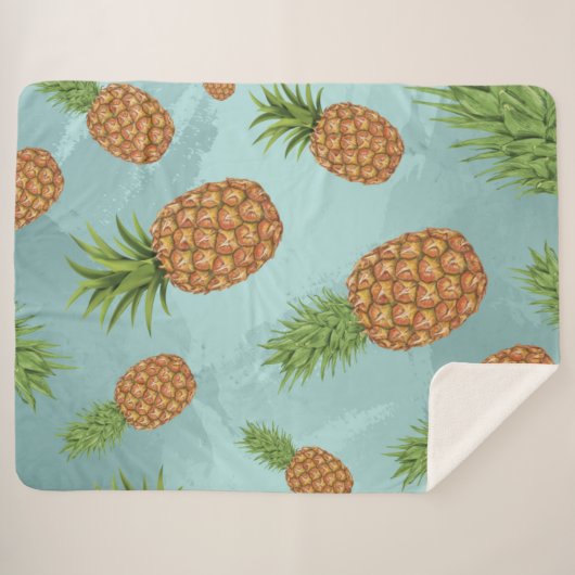 Wasserfarben-Apfelmuster 2 Sherpadecke (Vorderseite (Horizontal))