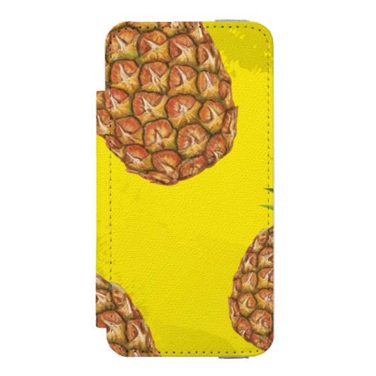 Wasserfarben-Apfelmuster 3 Incipio iPhone Geldbeutel-Hülle (Folio Vorderseite)