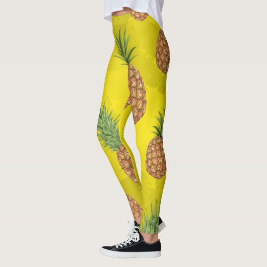 Wasserfarben-Apfelmuster 3 Leggings (Links)