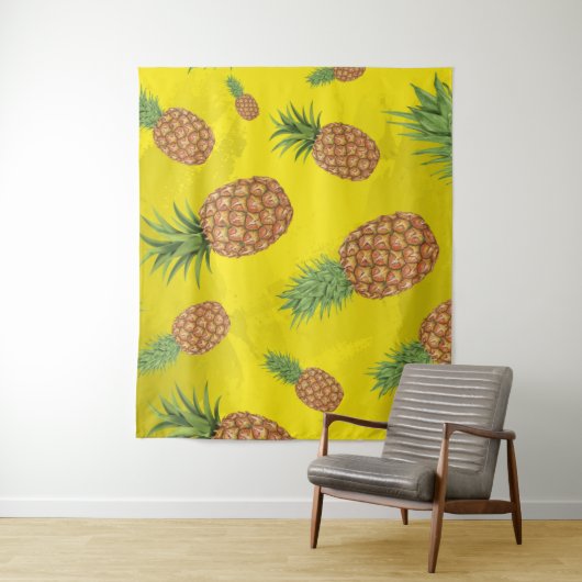 Wasserfarben-Apfelmuster 3 Wandteppich (Beispiel)